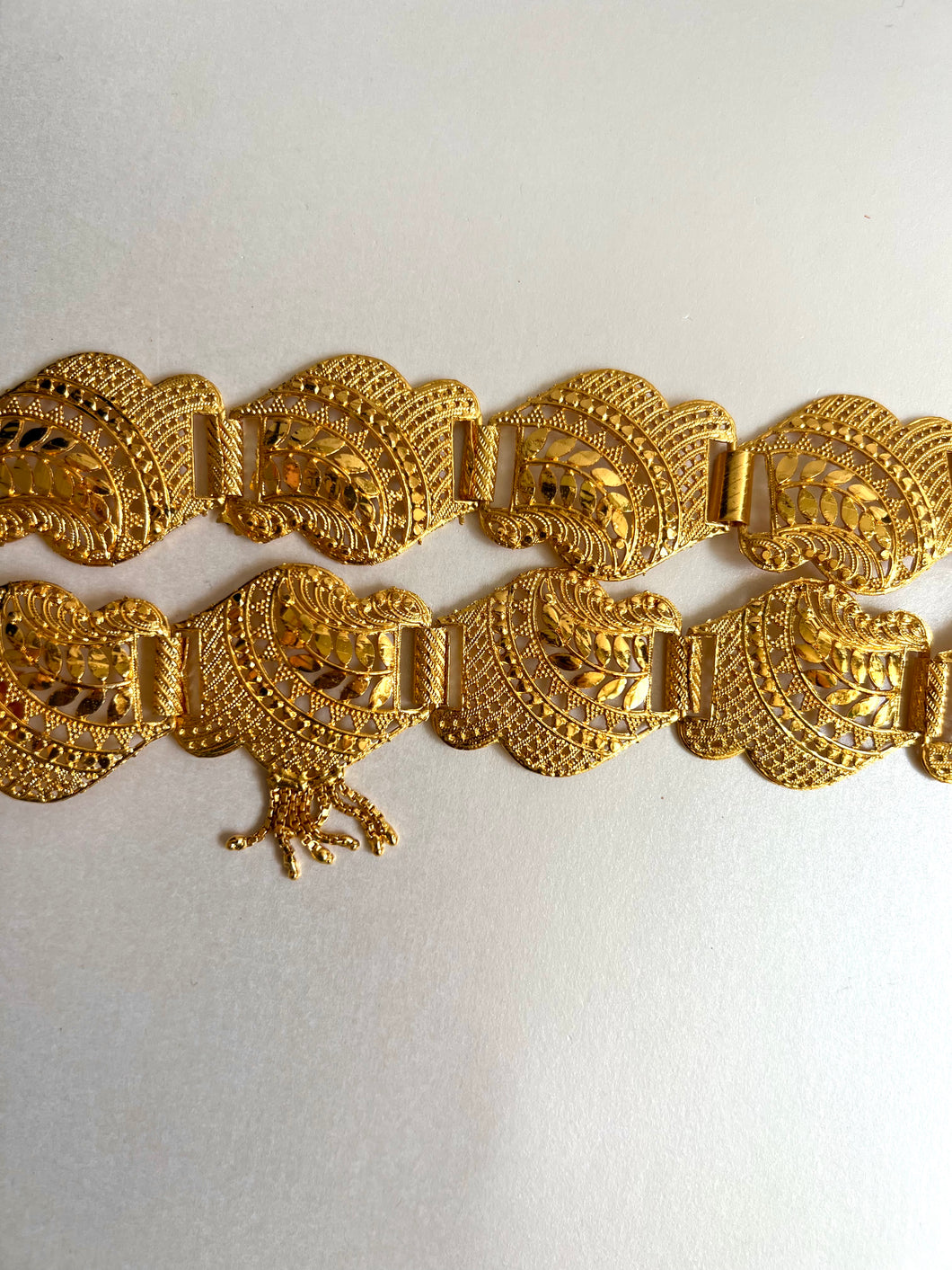 Gold floral belt